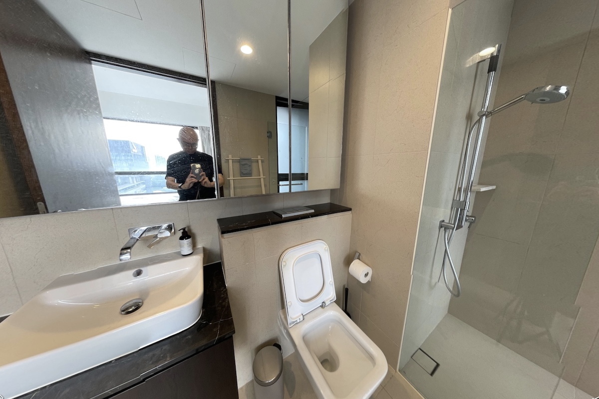 Luxury bathroom with premium fittings and spa-like ambiance